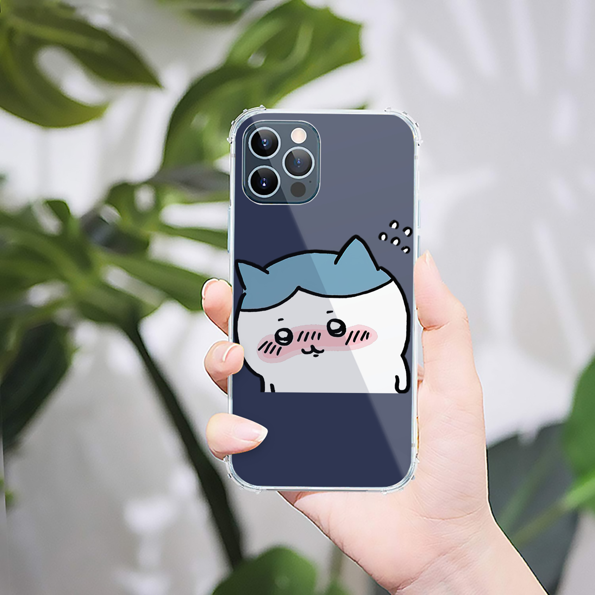 （画像用） ちいかわ ハチワレ Chii-kawa hachiware 【iPhone 12シリーズ対応】透明スマホケース（クリアソフトケース）